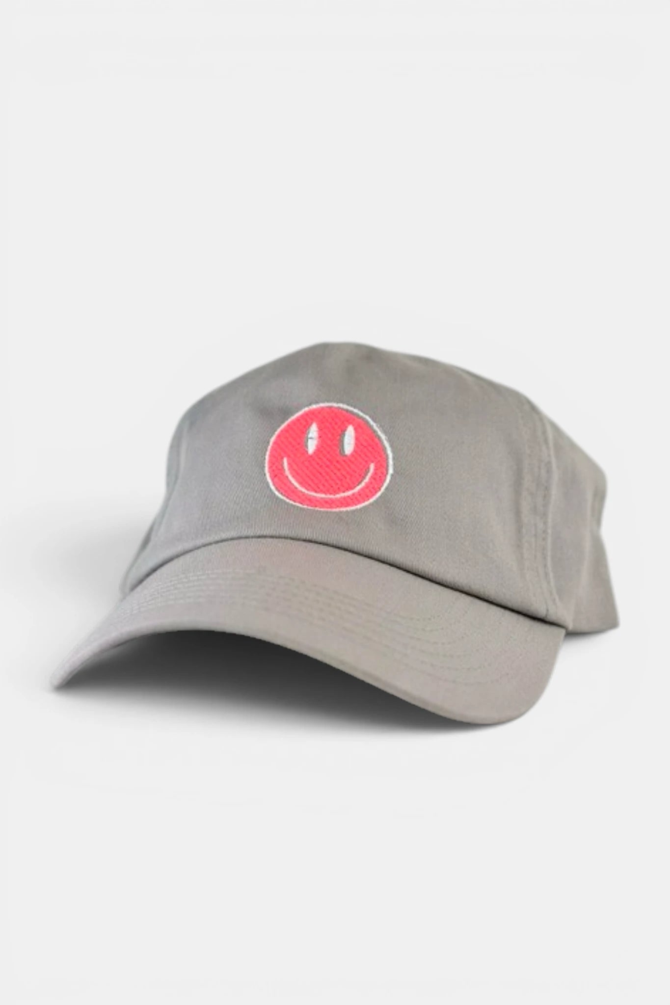 Light Grey Baseball Cap - Smiley Face