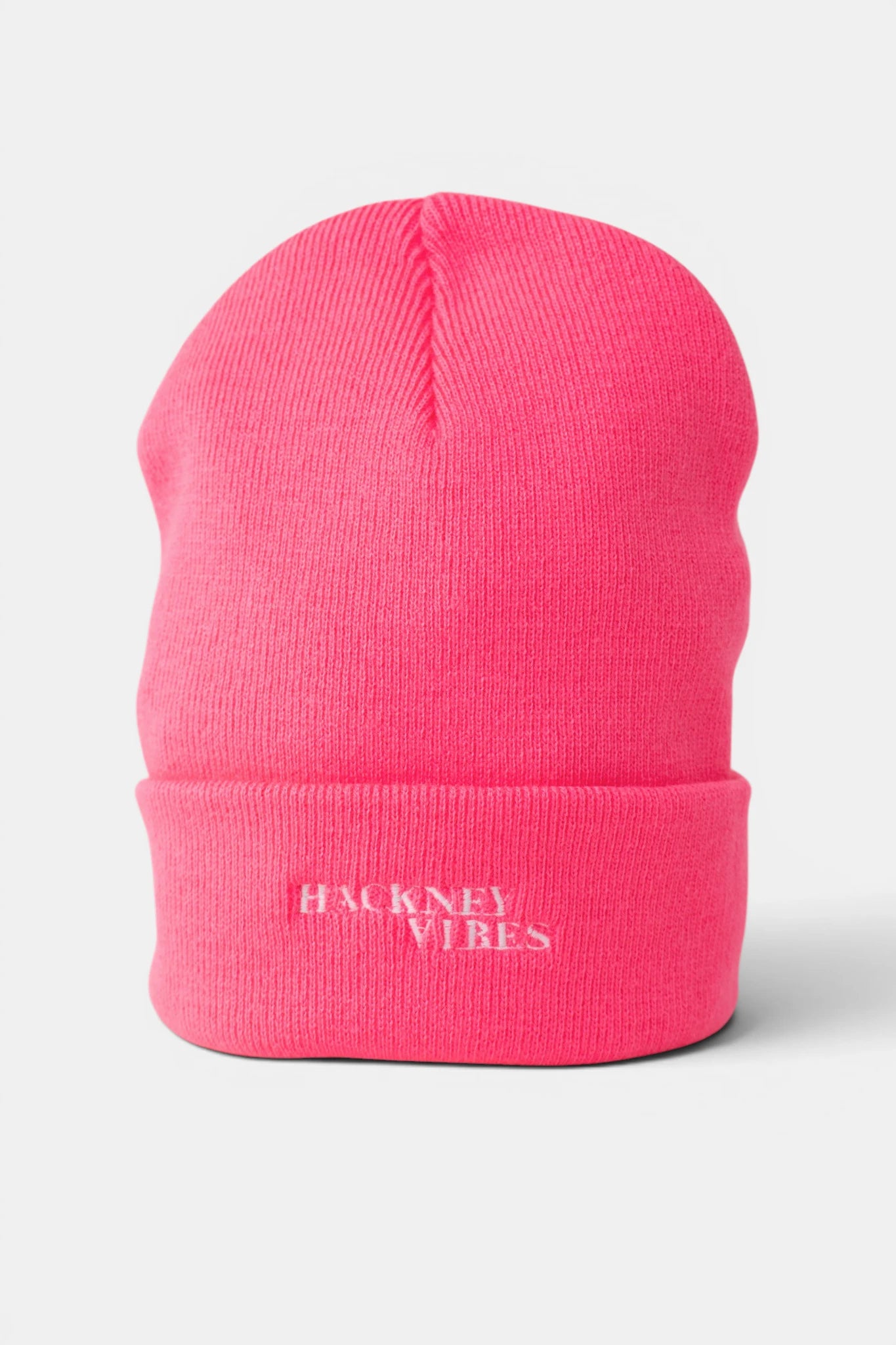 Fluorescent Pink Beanie – Hackney Vibes