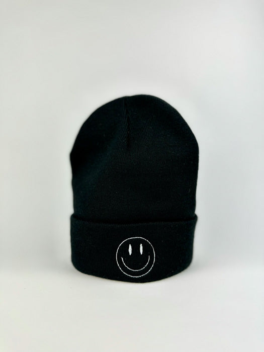 Smiley Face Beanie Black Unisex